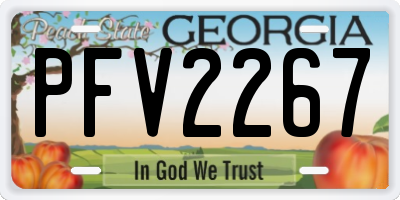 GA license plate PFV2267