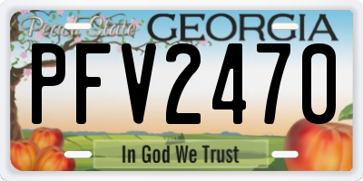 GA license plate PFV2470