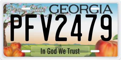 GA license plate PFV2479