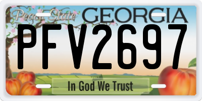 GA license plate PFV2697