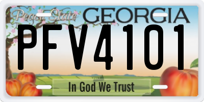 GA license plate PFV4101
