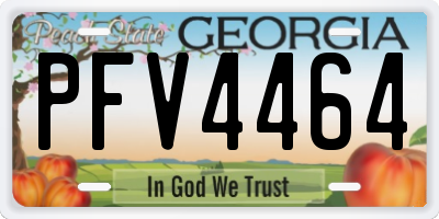 GA license plate PFV4464