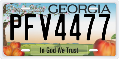 GA license plate PFV4477