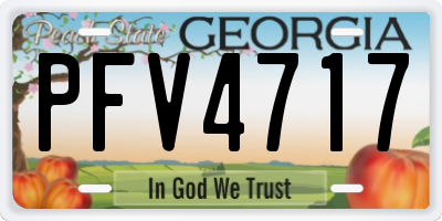 GA license plate PFV4717