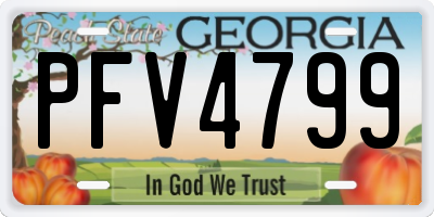 GA license plate PFV4799