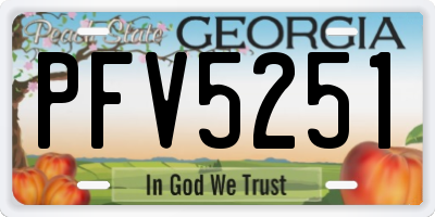 GA license plate PFV5251