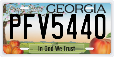 GA license plate PFV5440