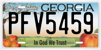 GA license plate PFV5459