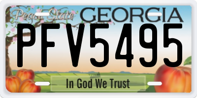 GA license plate PFV5495