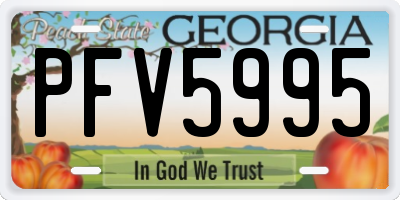 GA license plate PFV5995