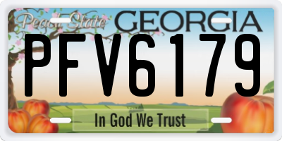 GA license plate PFV6179
