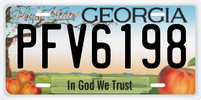 GA license plate PFV6198