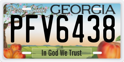 GA license plate PFV6438