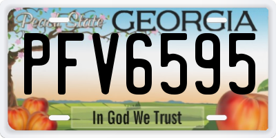 GA license plate PFV6595