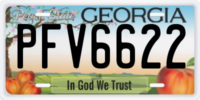 GA license plate PFV6622