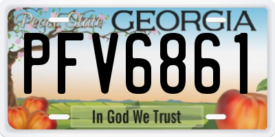 GA license plate PFV6861