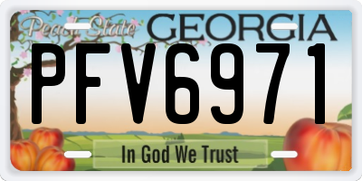 GA license plate PFV6971