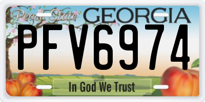 GA license plate PFV6974