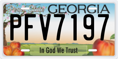 GA license plate PFV7197