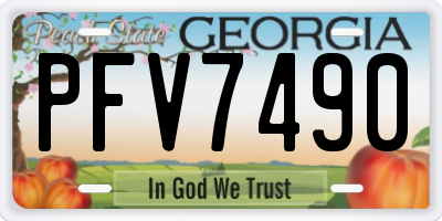 GA license plate PFV7490