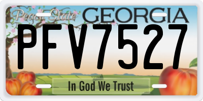 GA license plate PFV7527