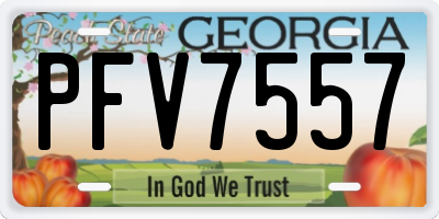 GA license plate PFV7557