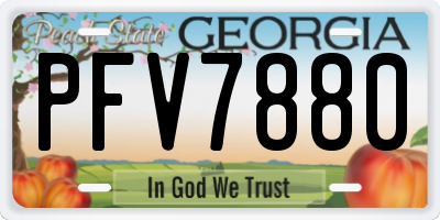 GA license plate PFV7880