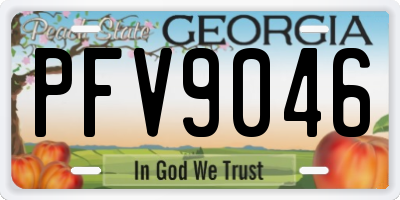 GA license plate PFV9046