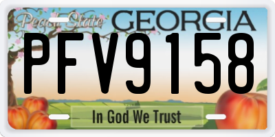 GA license plate PFV9158