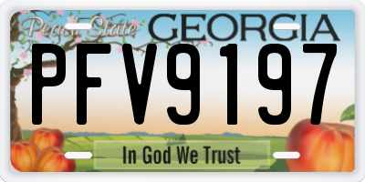 GA license plate PFV9197