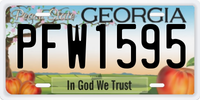 GA license plate PFW1595