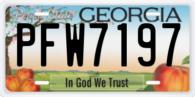 GA license plate PFW7197