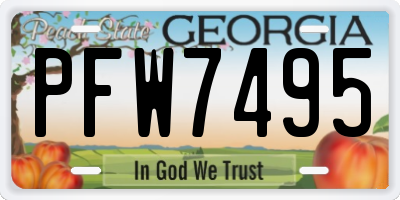 GA license plate PFW7495