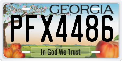 GA license plate PFX4486