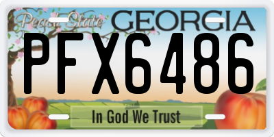 GA license plate PFX6486