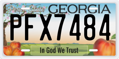 GA license plate PFX7484