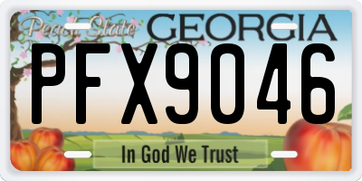 GA license plate PFX9046