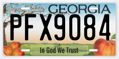 GA license plate PFX9084
