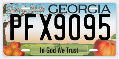 GA license plate PFX9095