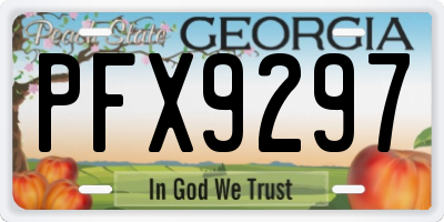 GA license plate PFX9297