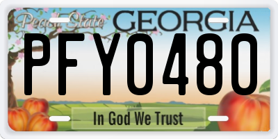 GA license plate PFY0480