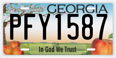 GA license plate PFY1587