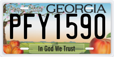 GA license plate PFY1590