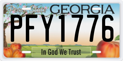 GA license plate PFY1776