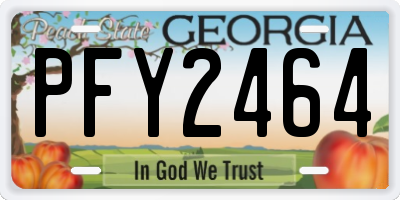 GA license plate PFY2464