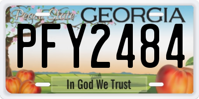 GA license plate PFY2484