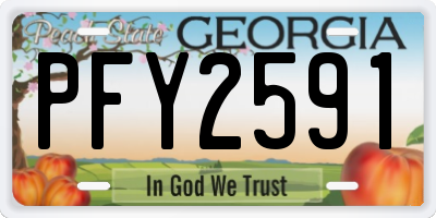 GA license plate PFY2591