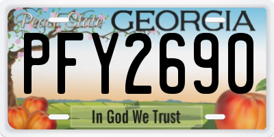 GA license plate PFY2690