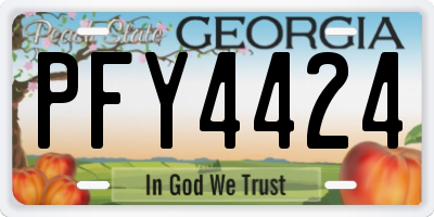 GA license plate PFY4424