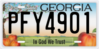 GA license plate PFY4901